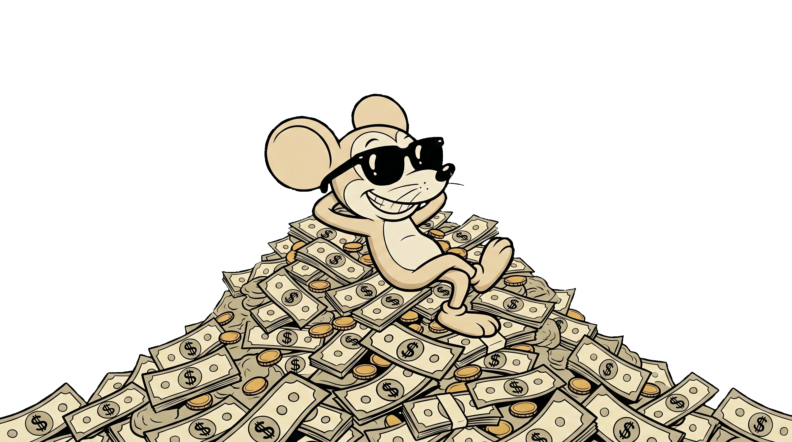 Ratón con dinero