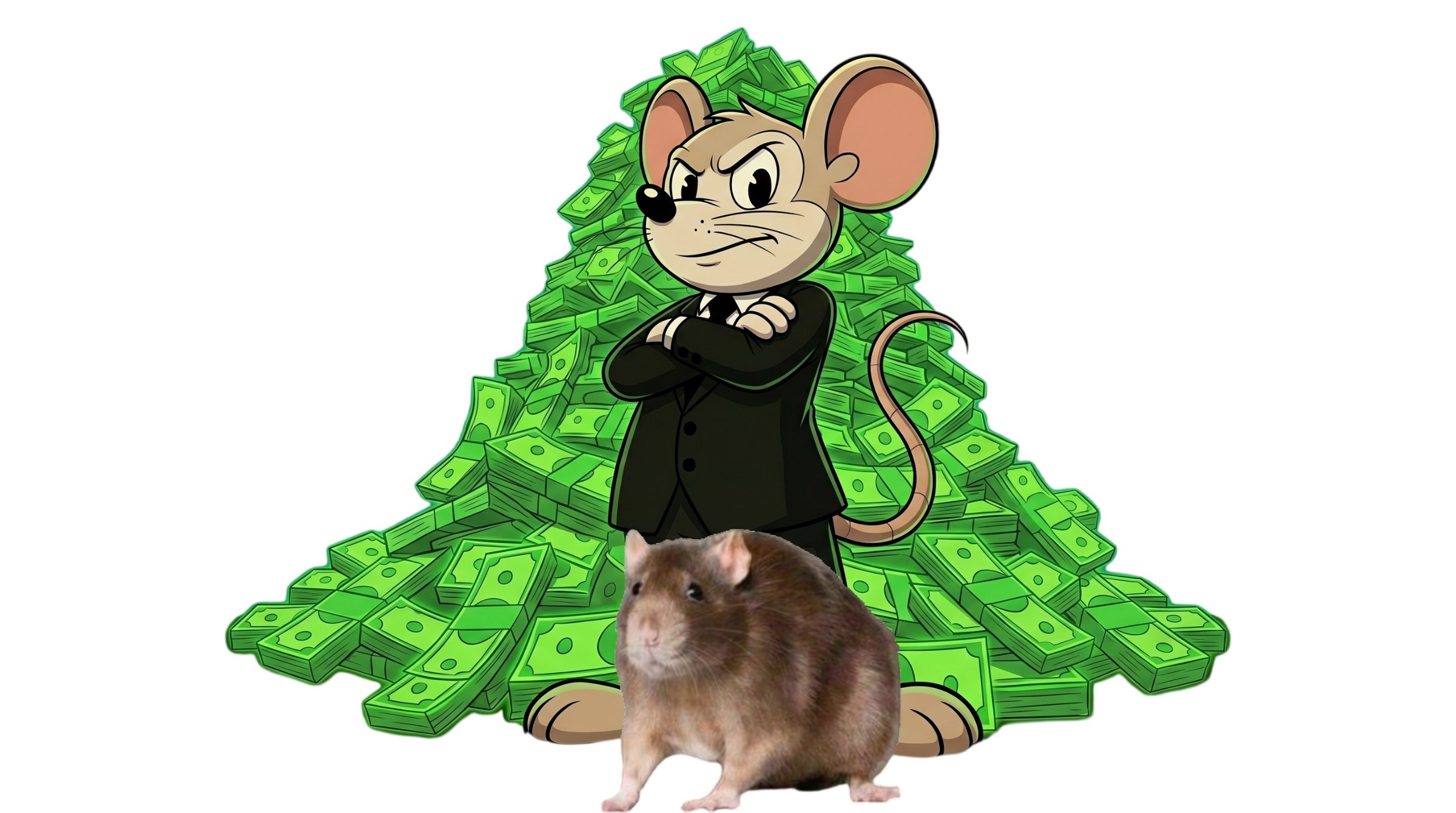 Ratón con dinero